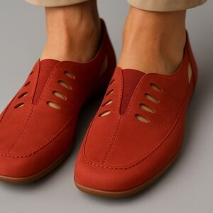 Easy Spirit Red Slip-On Loafers